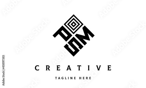 PMS square three latter logo vector	