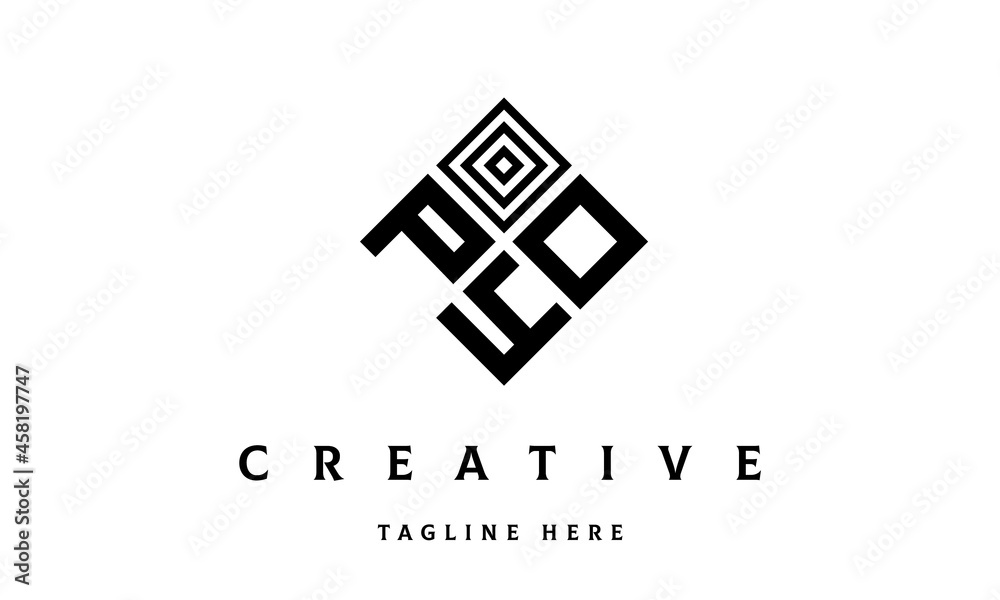 POY square three latter logo vector POY square three latter logo vector