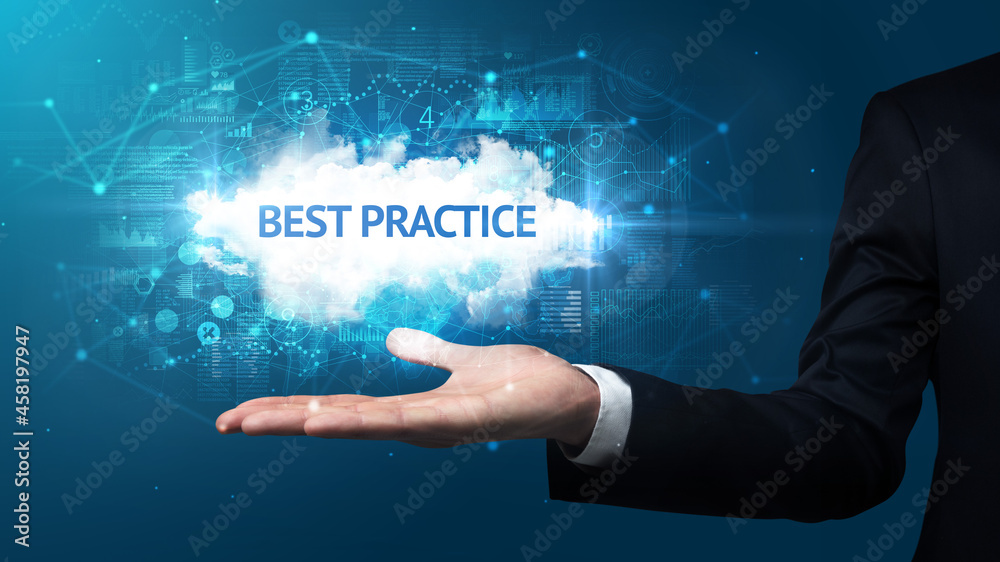 Hand of Businessman holding motivational message Hand of Businessman holding motivational message