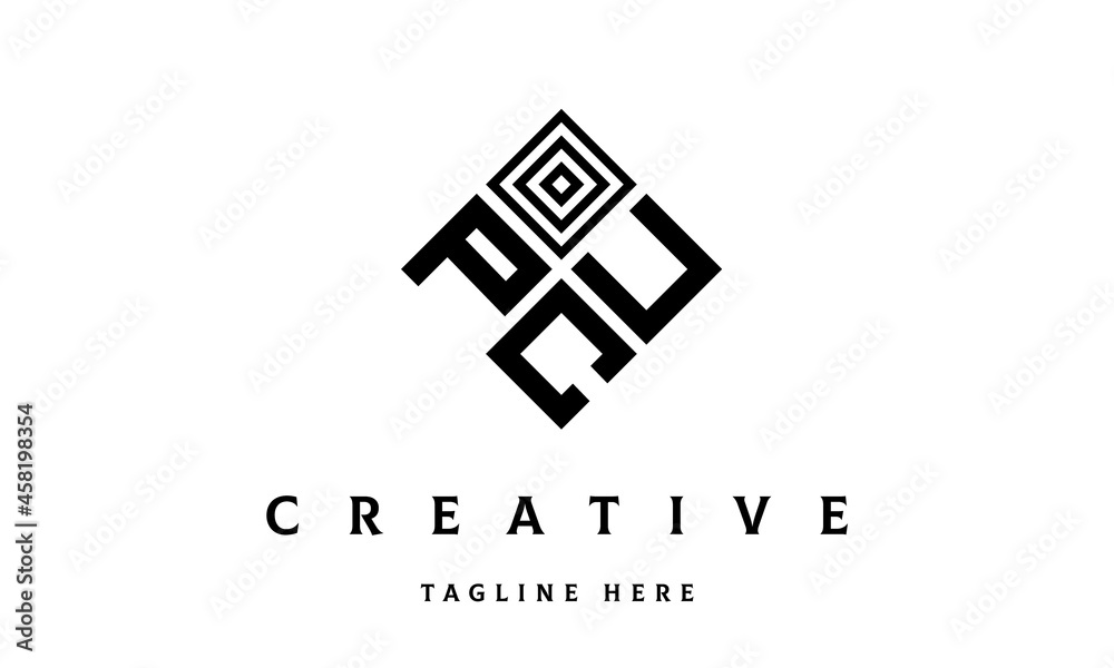 PUC square three latter logo vector PUC square three latter logo vector