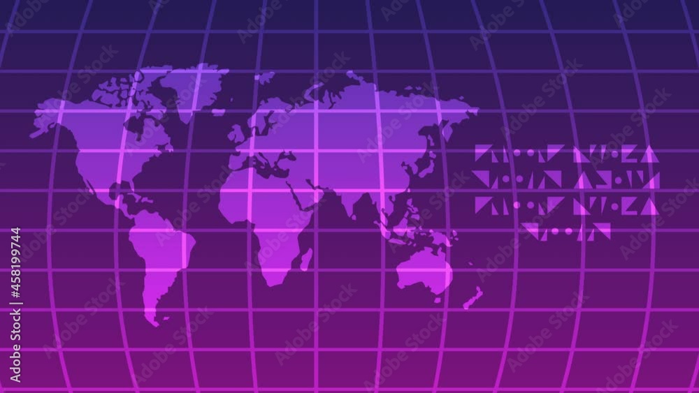 virtual reality tech animation with earth maps display virtual reality tech animation with earth maps display