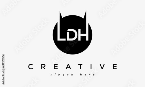 LDH creative circle letters logo design victor photo