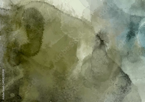 緑の幻想的なキラキラ水彩テクスチャ背景
