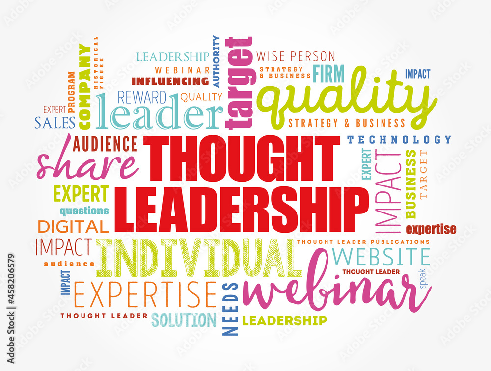 Thought Leadership word cloud, business concept background