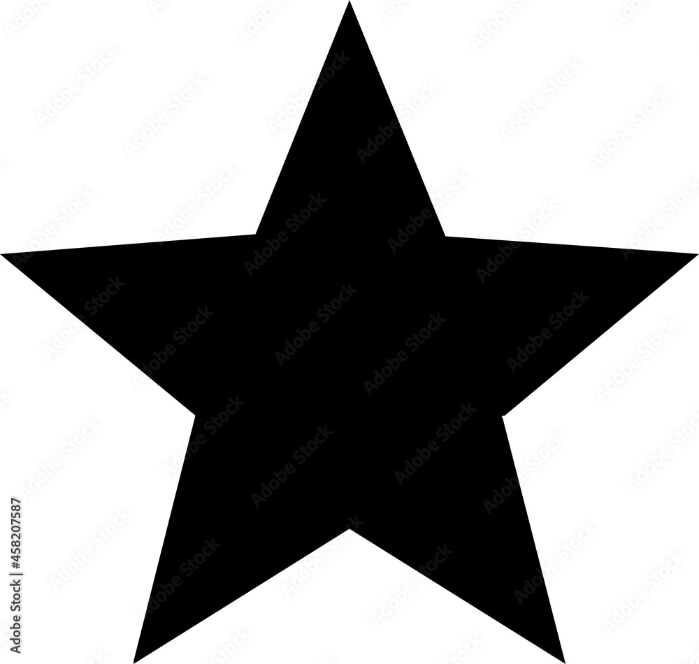 Vector star icon . A flat black star. An illustrative symbol of a star silhouette on a white background. Vector star icon . A flat black star. An illustrative symbol of a star silhouette on a white background.