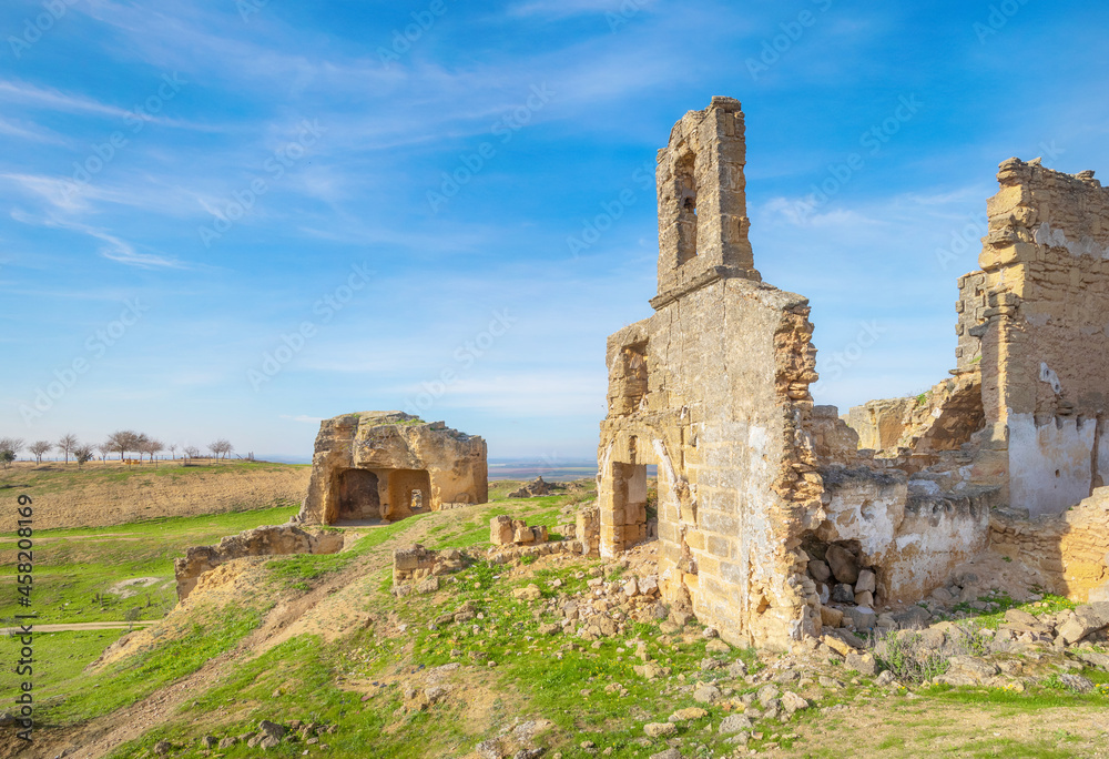 Osuna, Spain. Ruins of hermitage Via Sacra in Las Canteras archaeological site