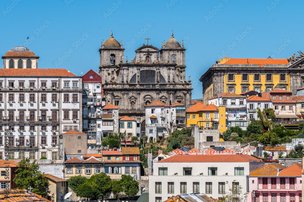 panoramic views of porto skyline, portugal