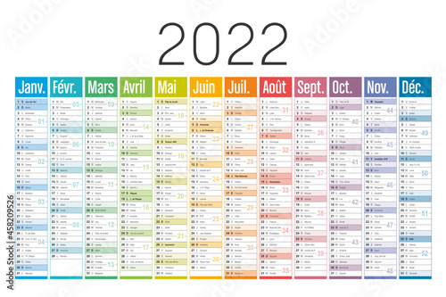 Calendrier 2022 - Grand format horizontal