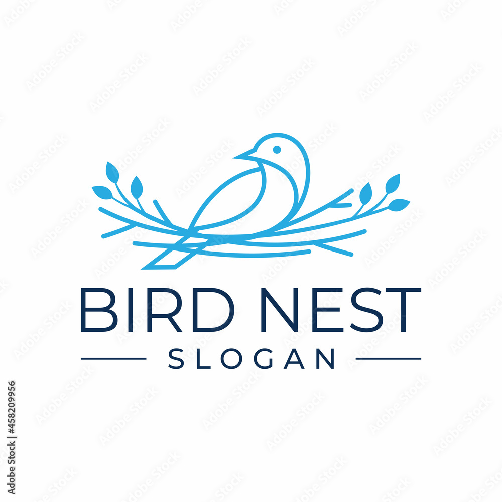 bird nest logo design vector illustration bird nest logo design vector illustration