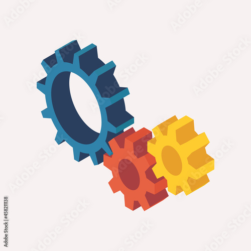 Isometric View of Mechanic Gears