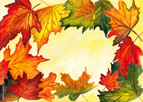 Thanksgiving Day  autumn leaves background