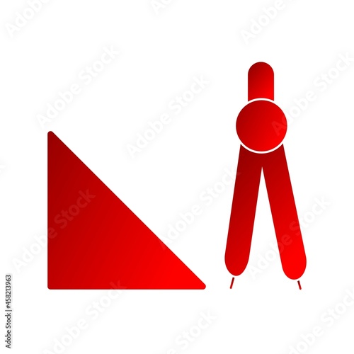 Geometry Vector Glyph Gradient Icon Design