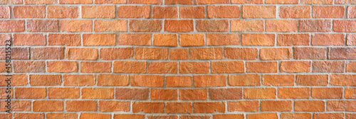 Panorama surface of Vintage brick wall background.