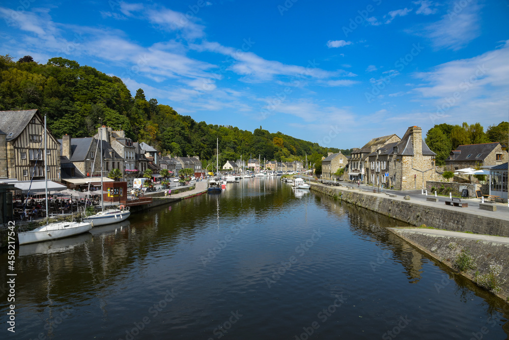 view on the harbor of dinan