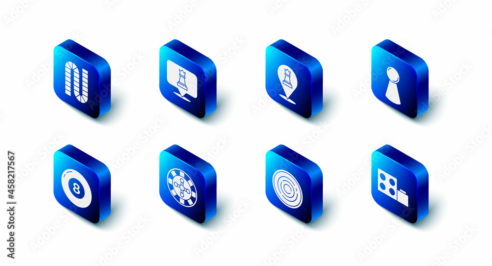 Set Chess, Chip for board game, Toy building block bricks, Checker chips, Casino roulette wheel, Billiard pool snooker ball and Board icon. Vector Set Chess, Chip for board game, Toy building block bricks, Checker chips, Casino roulette wheel, Billiard pool snooker ball and Board icon. Vector