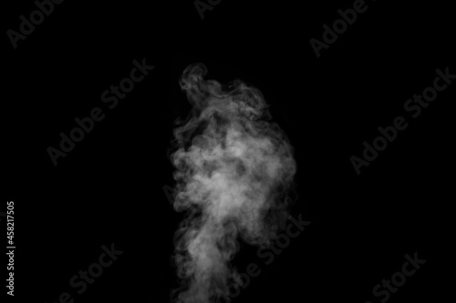 White vapor, smoke on a black background to add to your pictures. Create mystical Halloween photos.