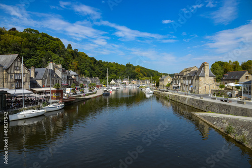 view on the harbor of dinan