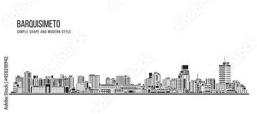 Cityscape Building Abstract Simple shape and modern style art Vector design - Barquisimeto city