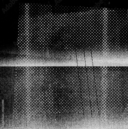 Dark, abstract photocopy texture with halftone pattern photo