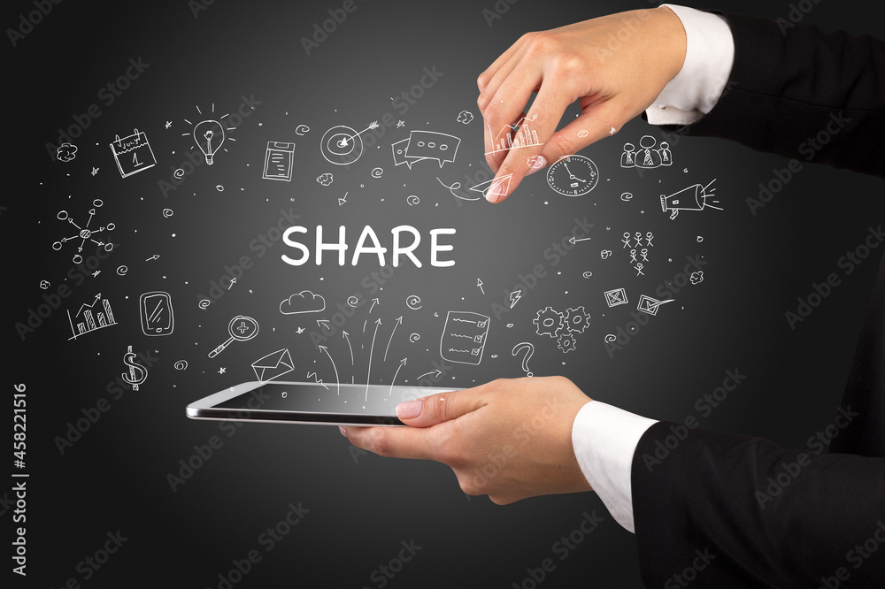 Close-up of a touchscreen, social media concept Close-up of a touchscreen, social media concept