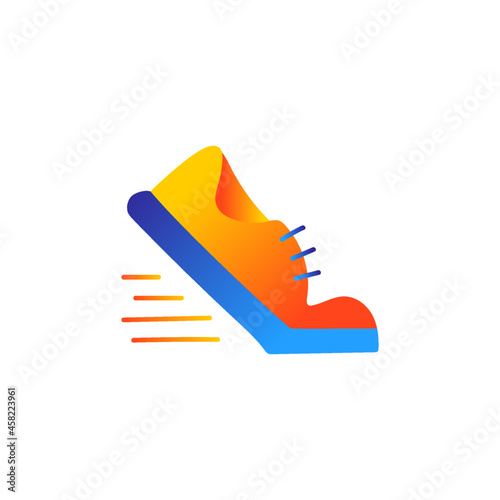 Fast shoe icon in in gradient color style, isolated on white background 