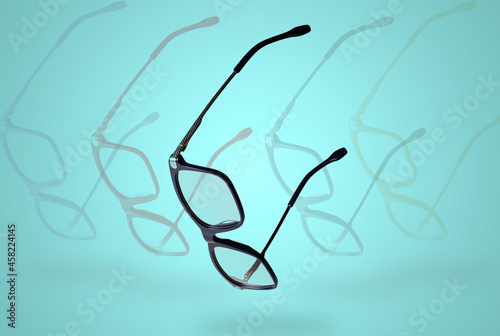 group of glasses floating isolated - online purchase - swipe to select concept © Morocko