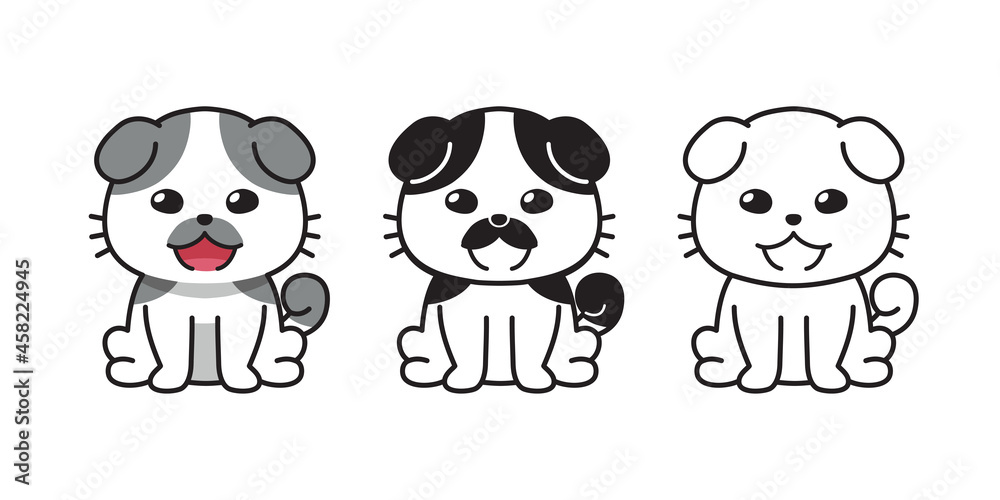 Vector cartoon set of character cat for design. Vector cartoon set of character cat for design.