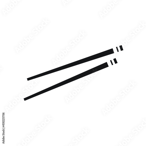 restaurant chopsticks icon in black style isolated on white background.