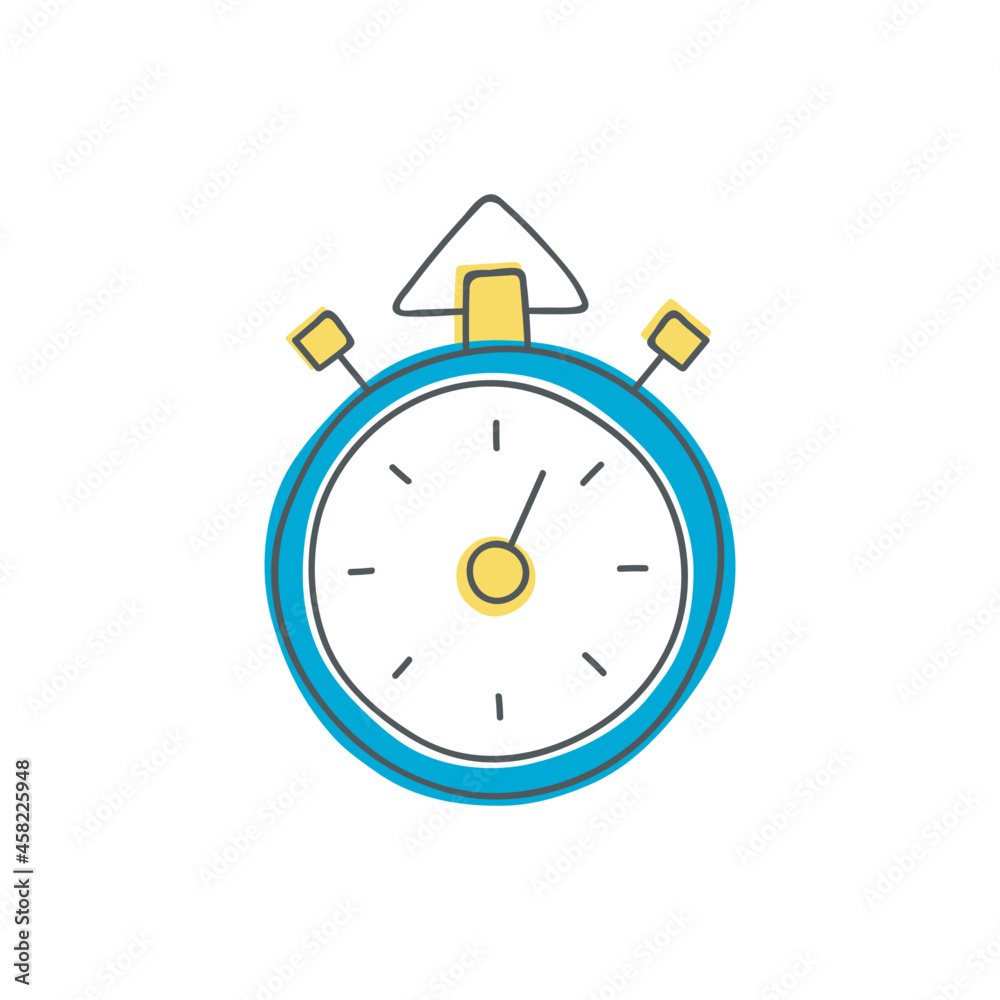 Timer Return Arrow icon, Timer Stop Watch Arrow icon in color icon, isolated on white background Timer Return Arrow icon, Timer Stop Watch Arrow icon in color icon, isolated on white background