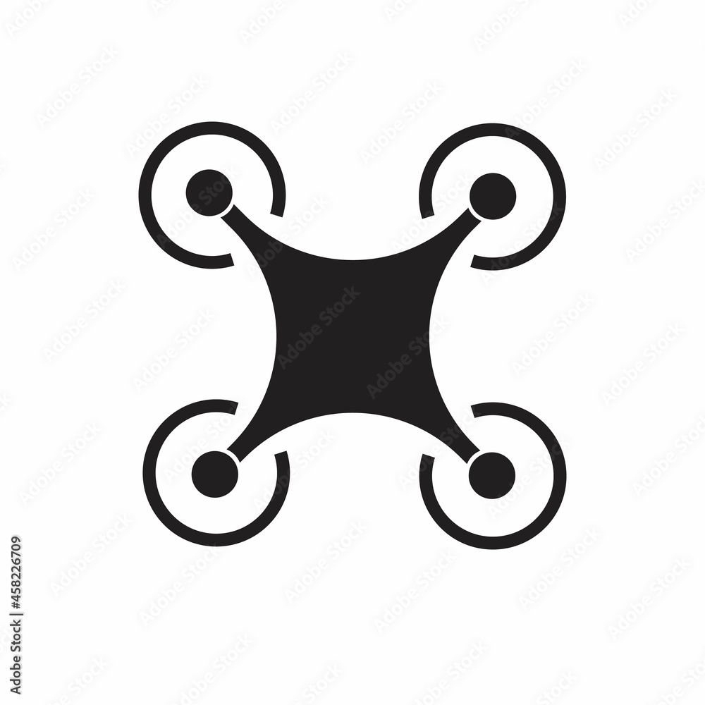 Drone quadcopter icon for graphic design Drone quadcopter icon for graphic design