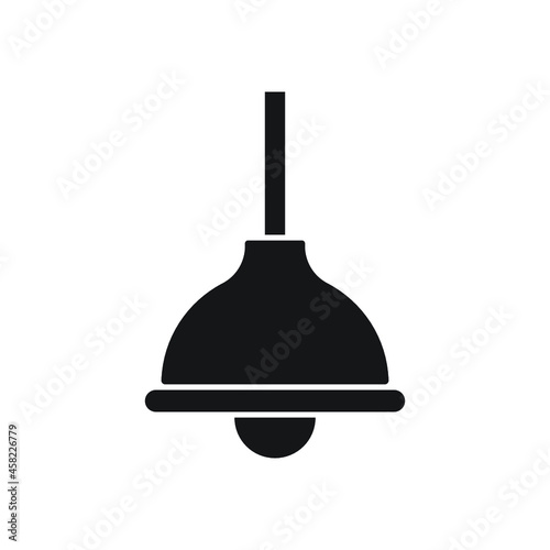 Lamp hanging icon isolated on white background. Ceiling lamp light bulb