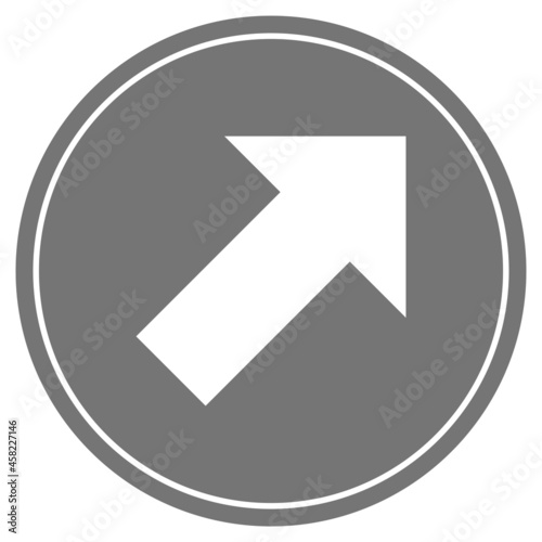 Free Download Pfeil Symbol nach oben auf rundem grauen Button - GFXLoad