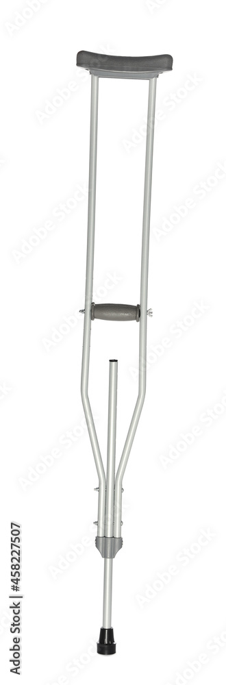New adjustable axillary crutch isolated on white New adjustable axillary crutch isolated on white