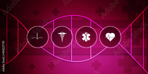 2D illustration medical structure background