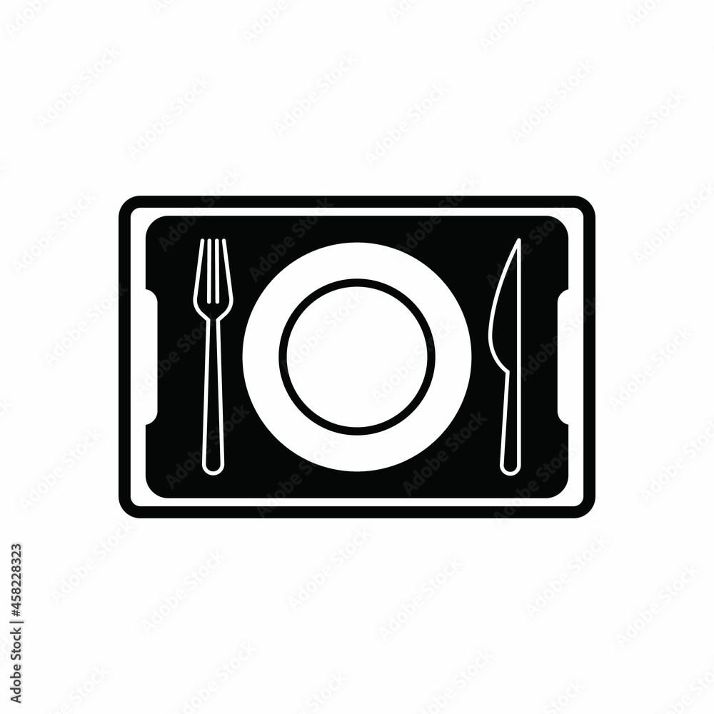School Cafeteria Lunch Tray Icon. School Cafeteria Lunch Tray Icon.