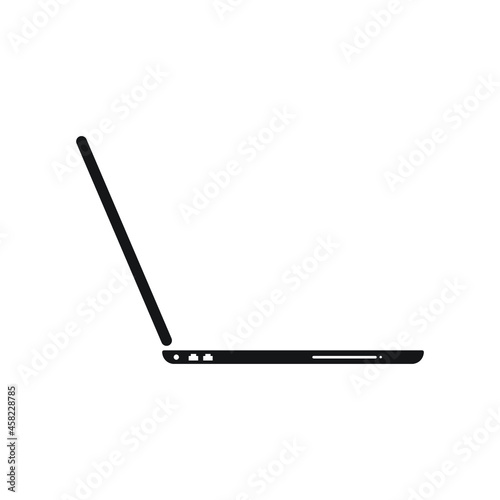 laptop side profile icon illustration