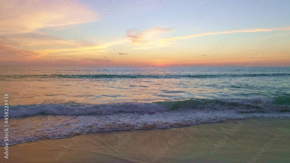 Aerial view Beautiful view sunset over sea surface beautiful wave Amazing light sunset or sunrise sky over sea Dramatic sky Aerial view Beautiful view sunset over sea surface beautiful wave Amazing light sunset or sunrise sky over sea Dramatic sky