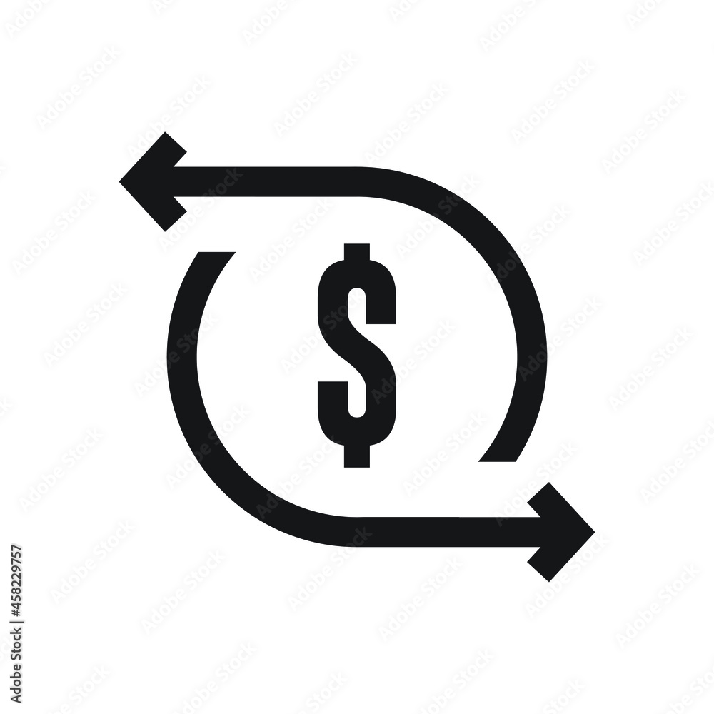 Simple cash flow icon design vector illustration