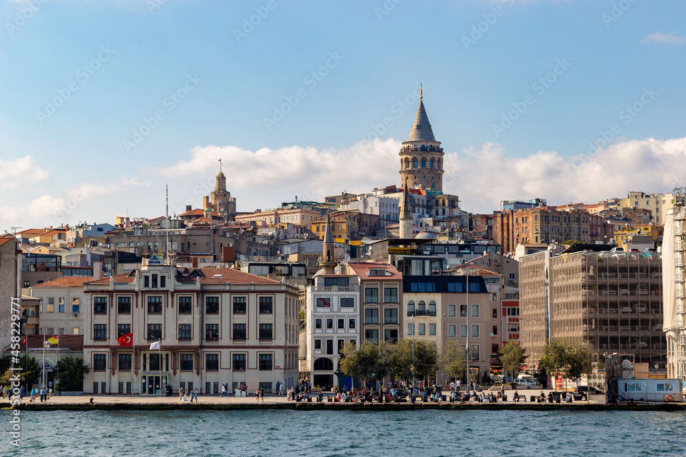 Galata tower and Beyoglu district, Istanbul, Turkey.