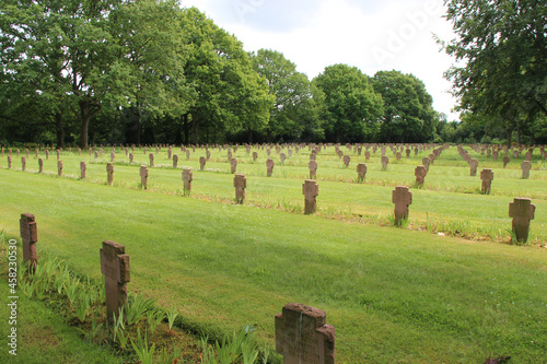 german military cemetery in lisieux in normandy (france)
