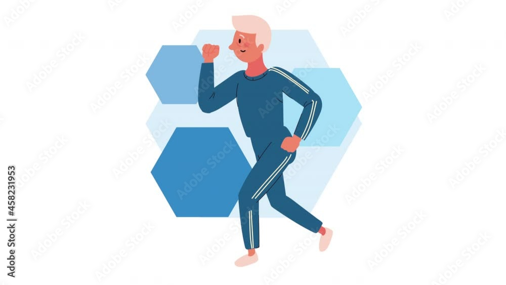old woman practicing exercise animation old woman practicing exercise animation