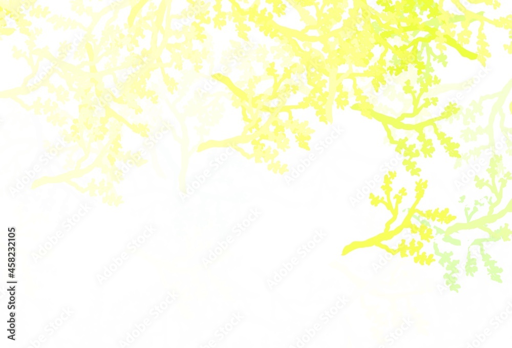 Light Green, Yellow vector natural pattern with branches. Light Green, Yellow vector natural pattern with branches.