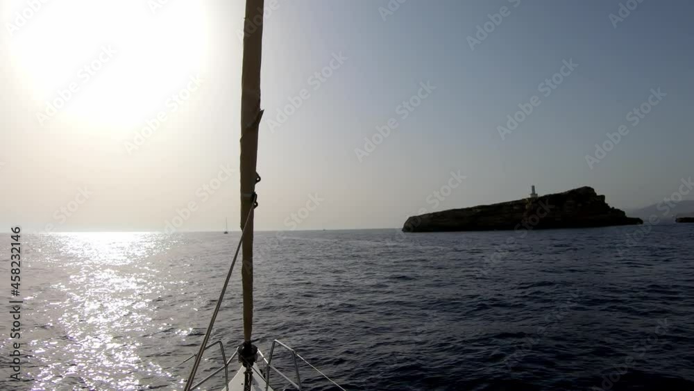 Sailing near El toro, marine reserve in Majorca Sailing near El toro, marine reserve in Majorca