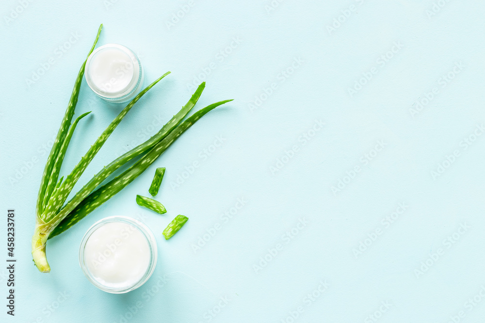 Herbal skin care products with aloe vera plant Herbal skin care products with aloe vera plant