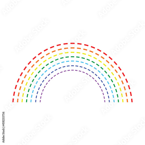 olorful simple rainbow symbol. Lgbt concept sign.