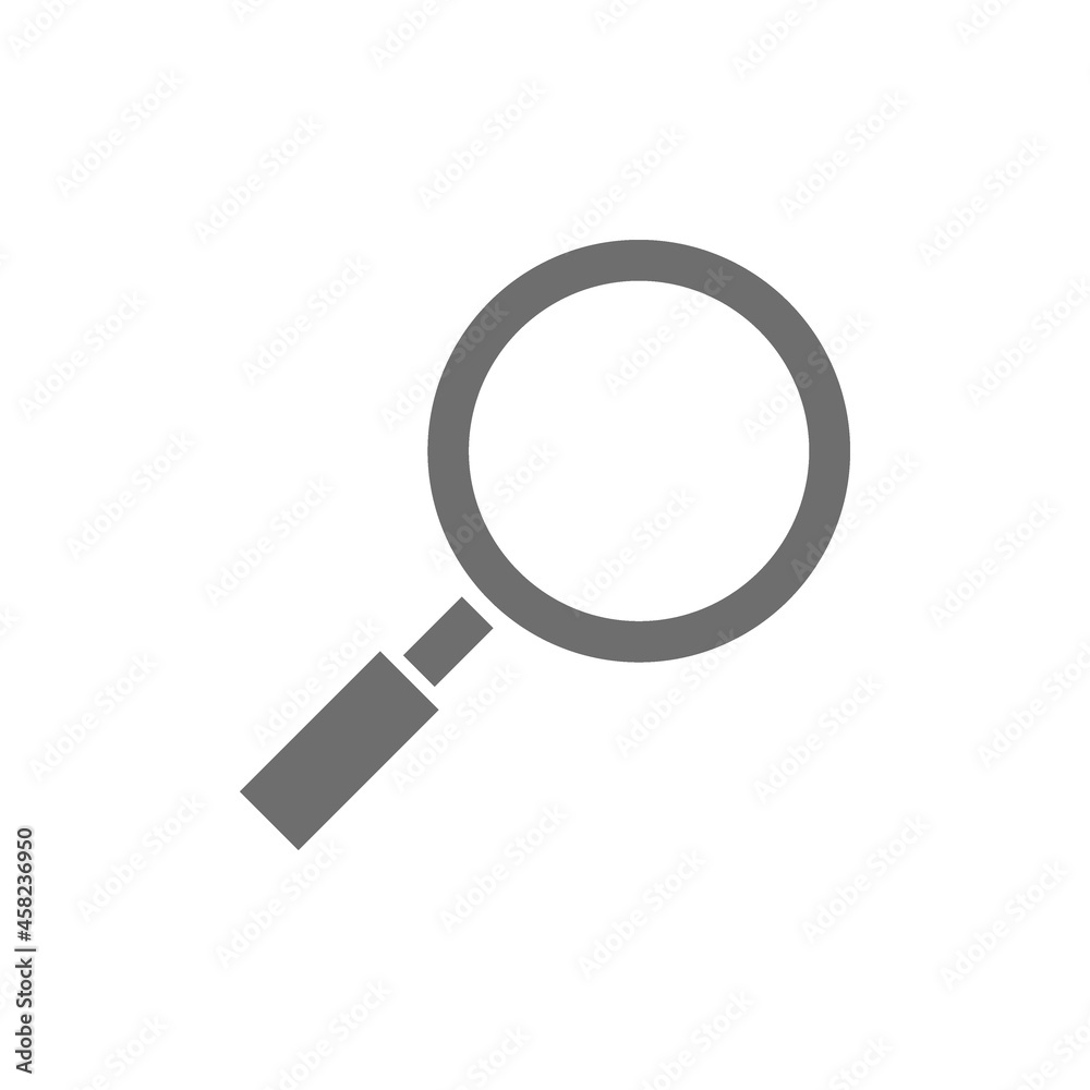 Magnifying glass, magnifier, loupe, search grey icon. Magnifying glass, magnifier, loupe, search grey icon.
