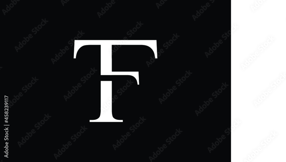 Alphabet letter icon logo TF.
