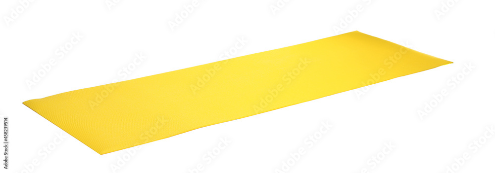 Bright camping or exercise mat isolated on white Bright camping or exercise mat isolated on white