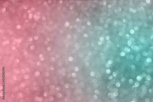Silver and blue glitter christmas abstract bokeh background. Blur bokeh background.