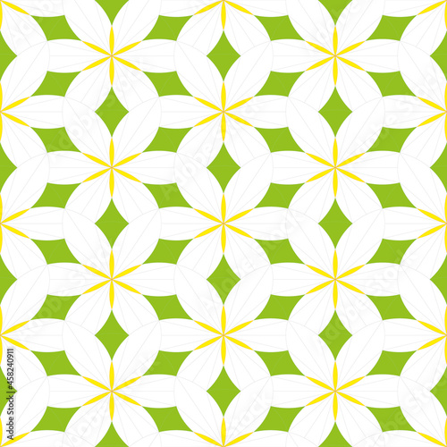 A geometric seamless windflower pattern